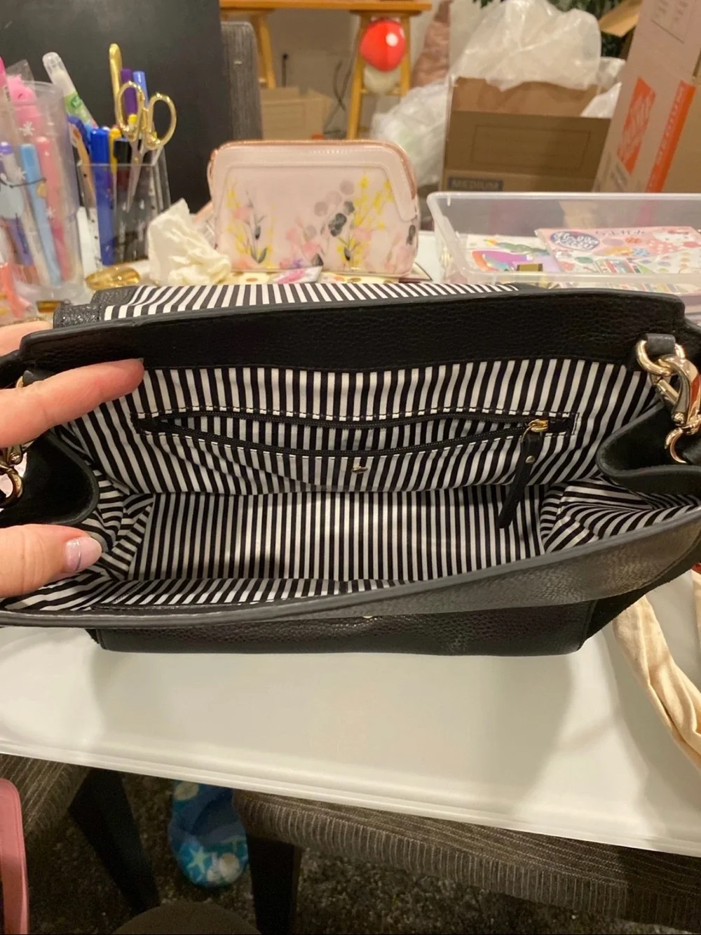 Kate Spade Black Pebbled Leather Satchel